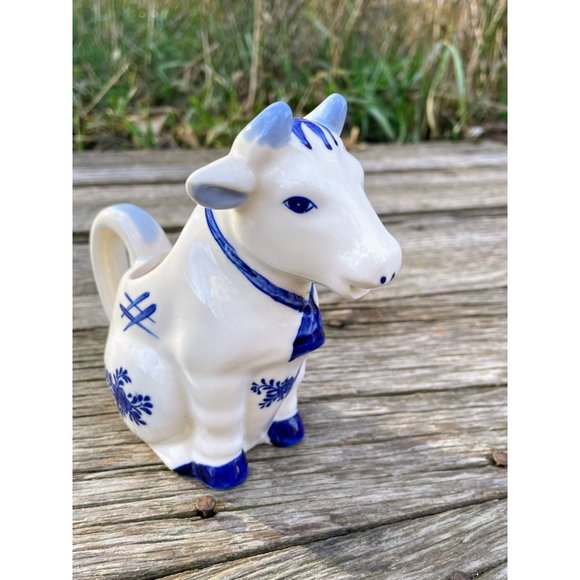 Vintage Holland Style Cow Creamer Pitcher Farmhouse Decor - Picture 3 of 8